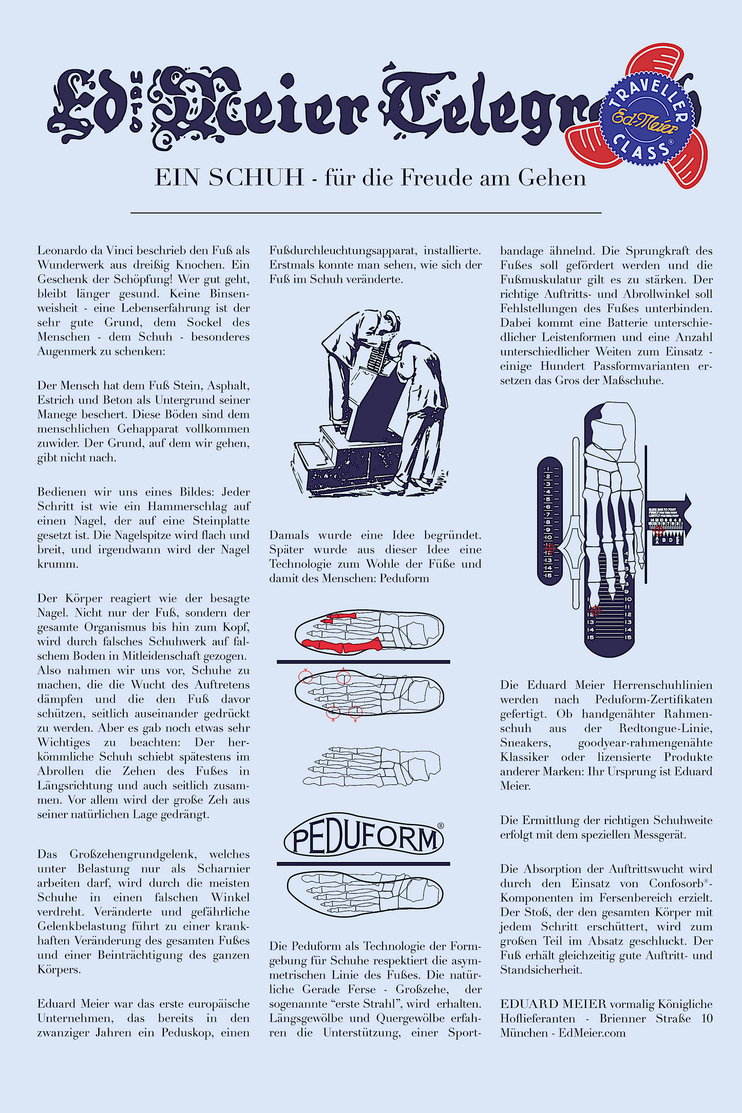 Abbildung Peduform Werbeblatt