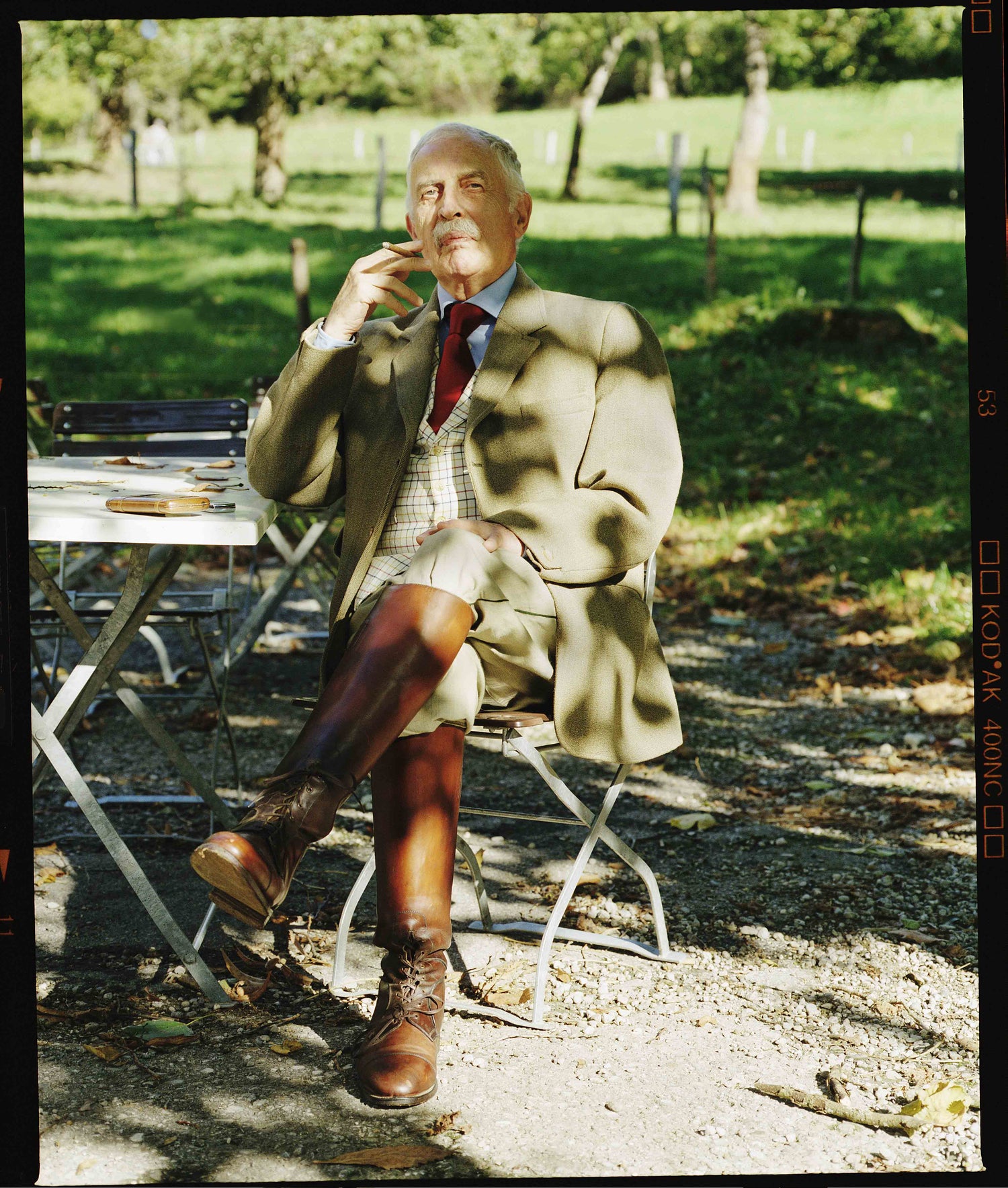 Fotoshooting 2002 Gent mit Poloboots und Tattersal